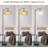 Rattan Boho Floor Lamp With Remote, Dimmable LED 3-Color Temp & Rotating Dual Shade