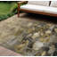 Tapis d'intérieur lavable floral beige / brun clair 9 'X 12' Taupe
