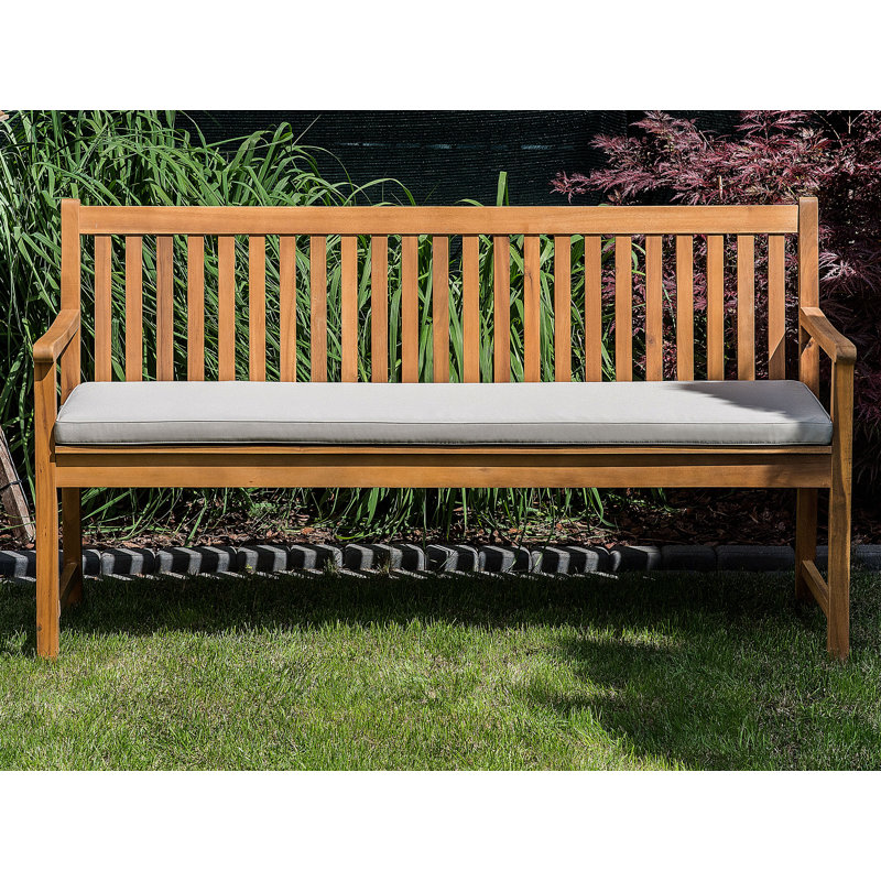 Thrugun Solid Wood Outdoor Bench, Beige, 88cm H x 160cm W x 61cm D