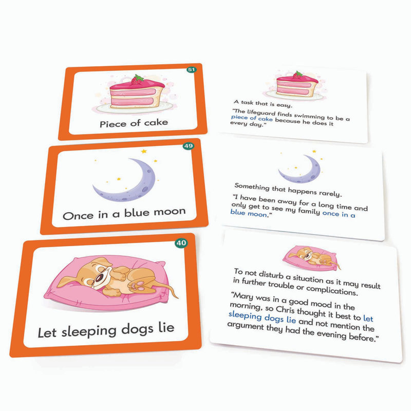 100 cartes d'activités éducatives «Common Idioms»