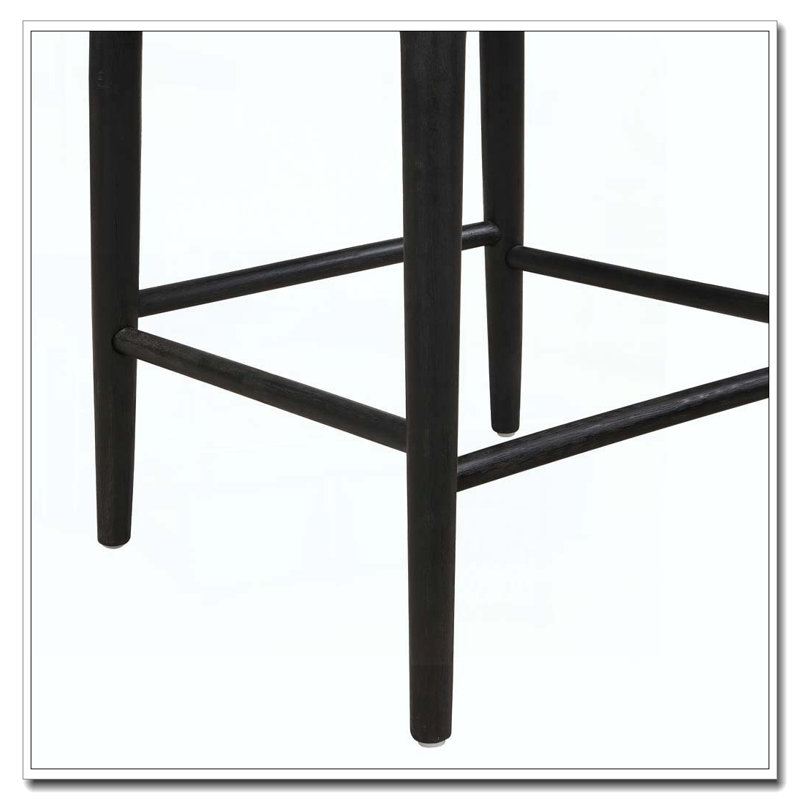Tabouret de bar en bois, 26.5", Noir