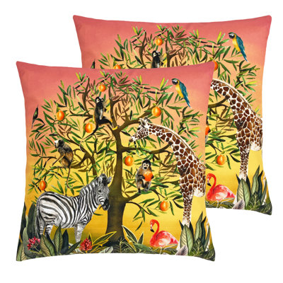 Elveta Indoor / Outdoor Floral Square Throw Cushion