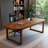 Solid wood brown desk, rectangular executive desk-1762941678