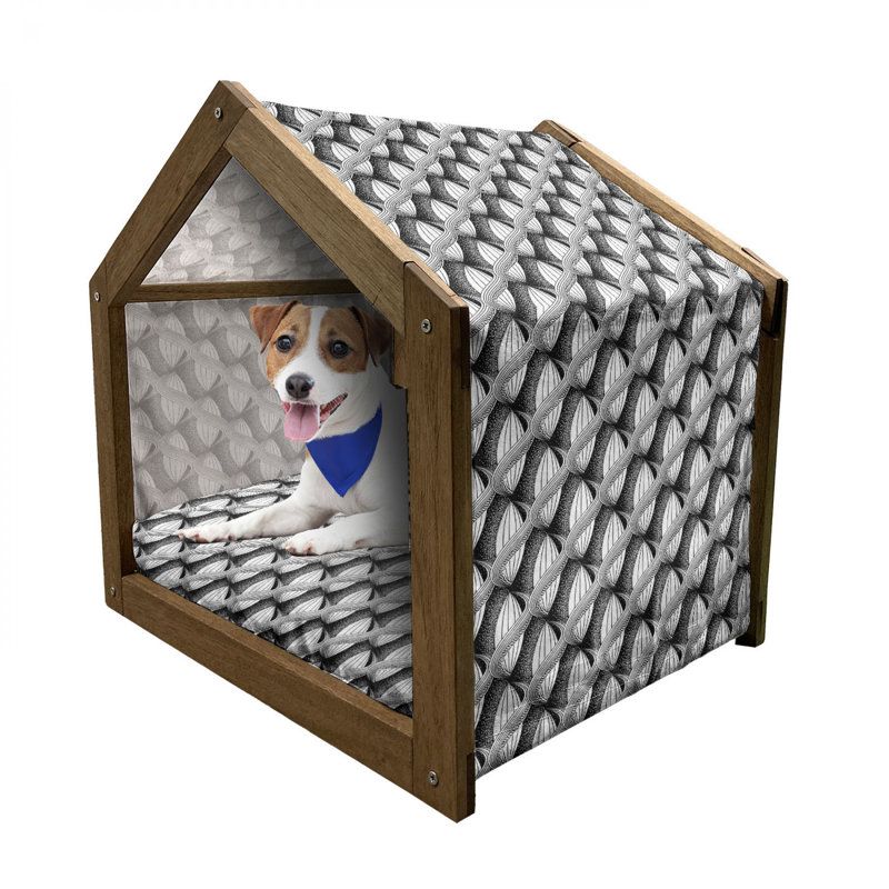 Niche pour chien en bois, H 32,28 po x l 39,37 po x P 28,35 po
