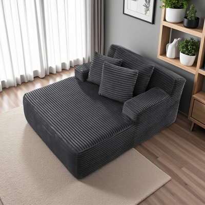 Méridienne simple, paresseuse, sans assemblage, fabriquée en tissu de velours, méridienne moderne moelleuse, utilisée pour les salons et les chambres à coucher