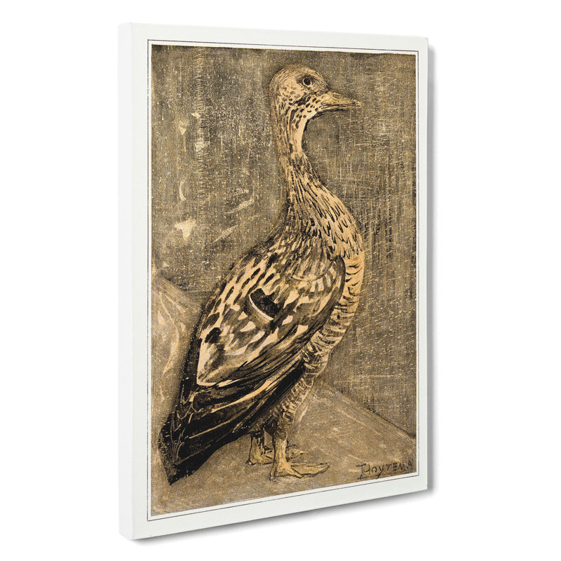 Standing Duck by Theo Van Hoytema - Wrapped Canvas, 50cm H x 35cm W x 3cm D