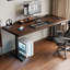 Bureau debout rectangulaire en bois massif noir noyer-1791197058