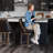 Maven Lane Vienna Swivel Stool with Faux Leather Upholstery-92561094-92561096