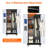 71 In. H Metal Rolling Freestanding Cabinet With Hanging Rod,hooks,pegboard In Black-137263526-137263545