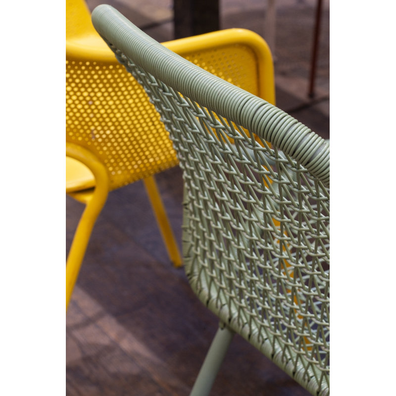 Sixties Outdoor Dining Side Chair, Cactus