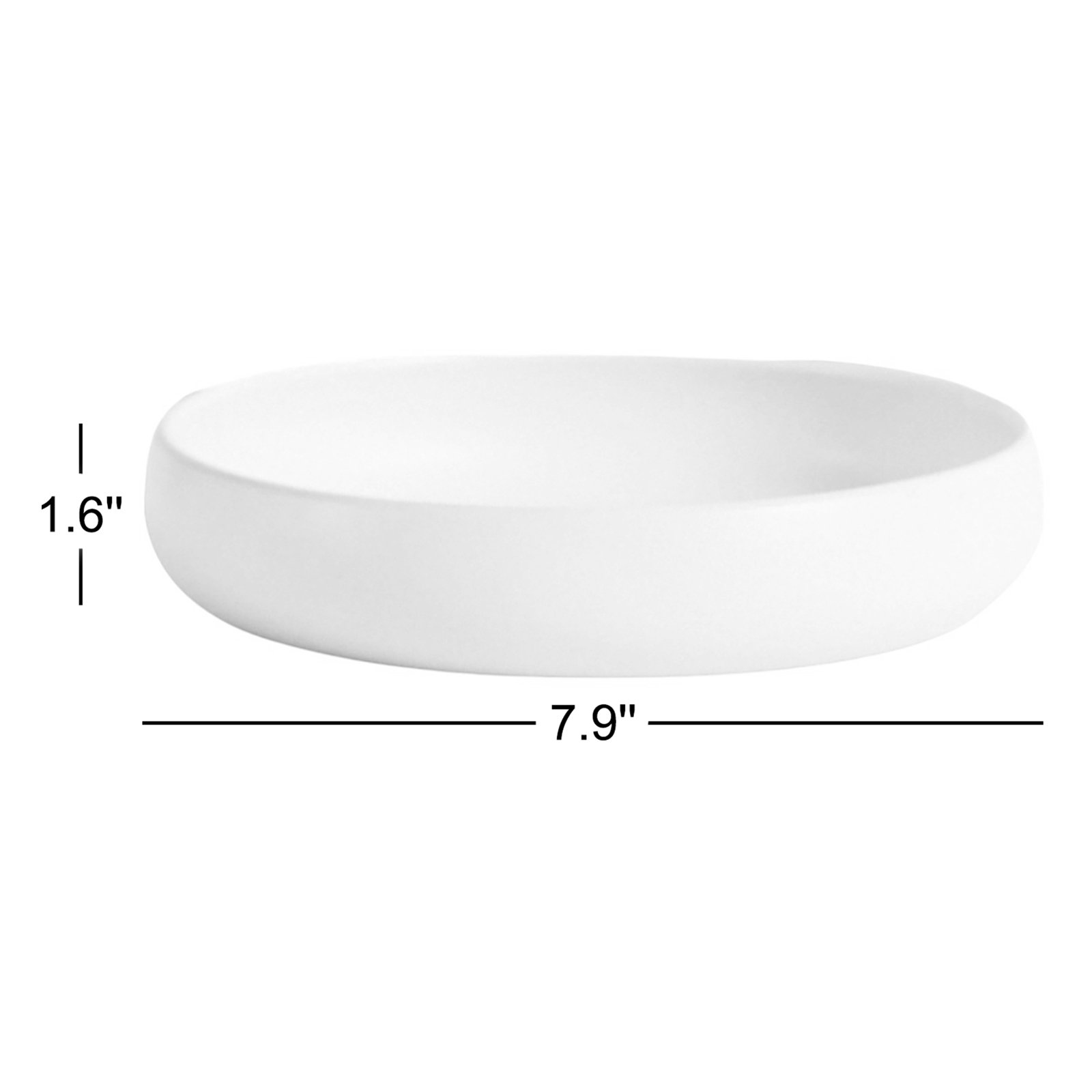 S/4 Tunisian Pasta Bowls, White