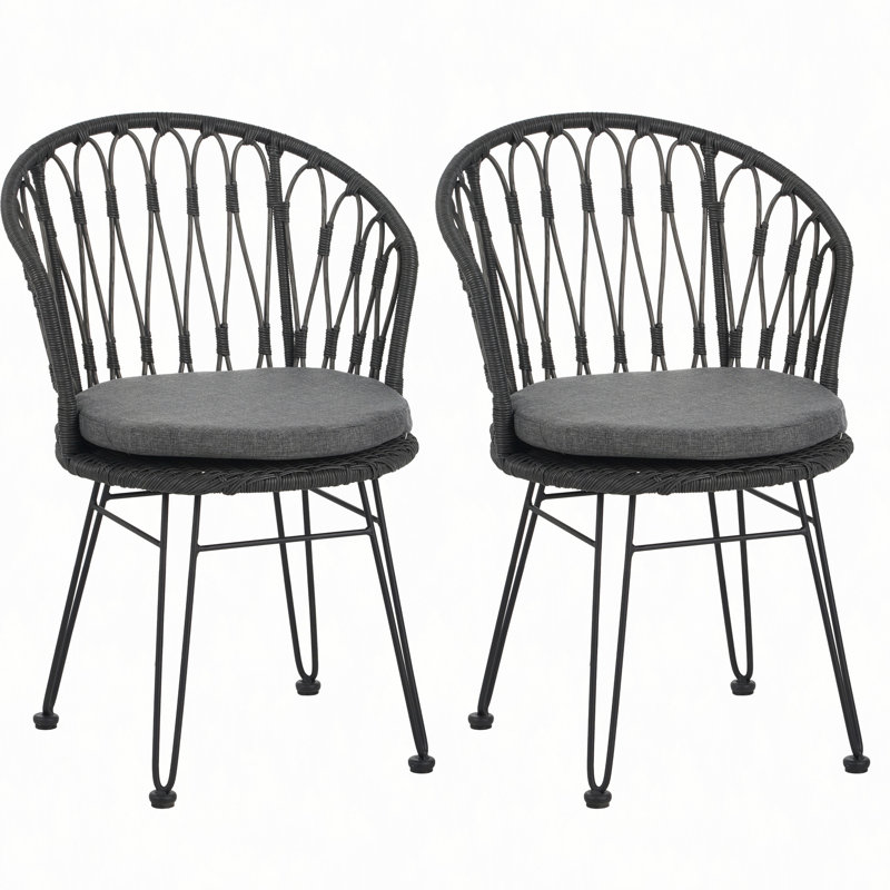 Chaise Tavon, 2 pièces avec 2 coussins
