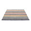 Striped Area Rug in Gray/Pink/White-76019401