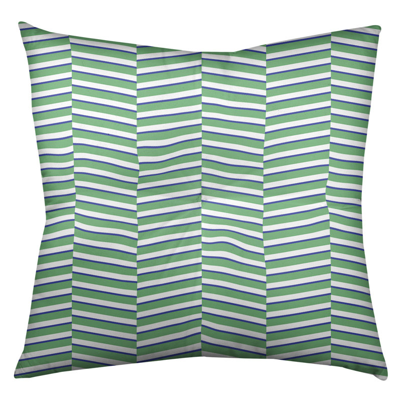Coussin Rhonda, 26 po x 26 po, Vert / bleu marine