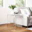 Table basse transparente en acrylique transparent de 21 po de long - Console de rangement élégante et pratique