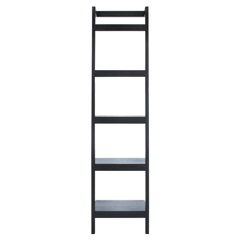 Bibliothèque échelle en bois massif H 72,44 po x l 18,11 po Alexzander, H 72,44 po x l 18,11 po, Noir