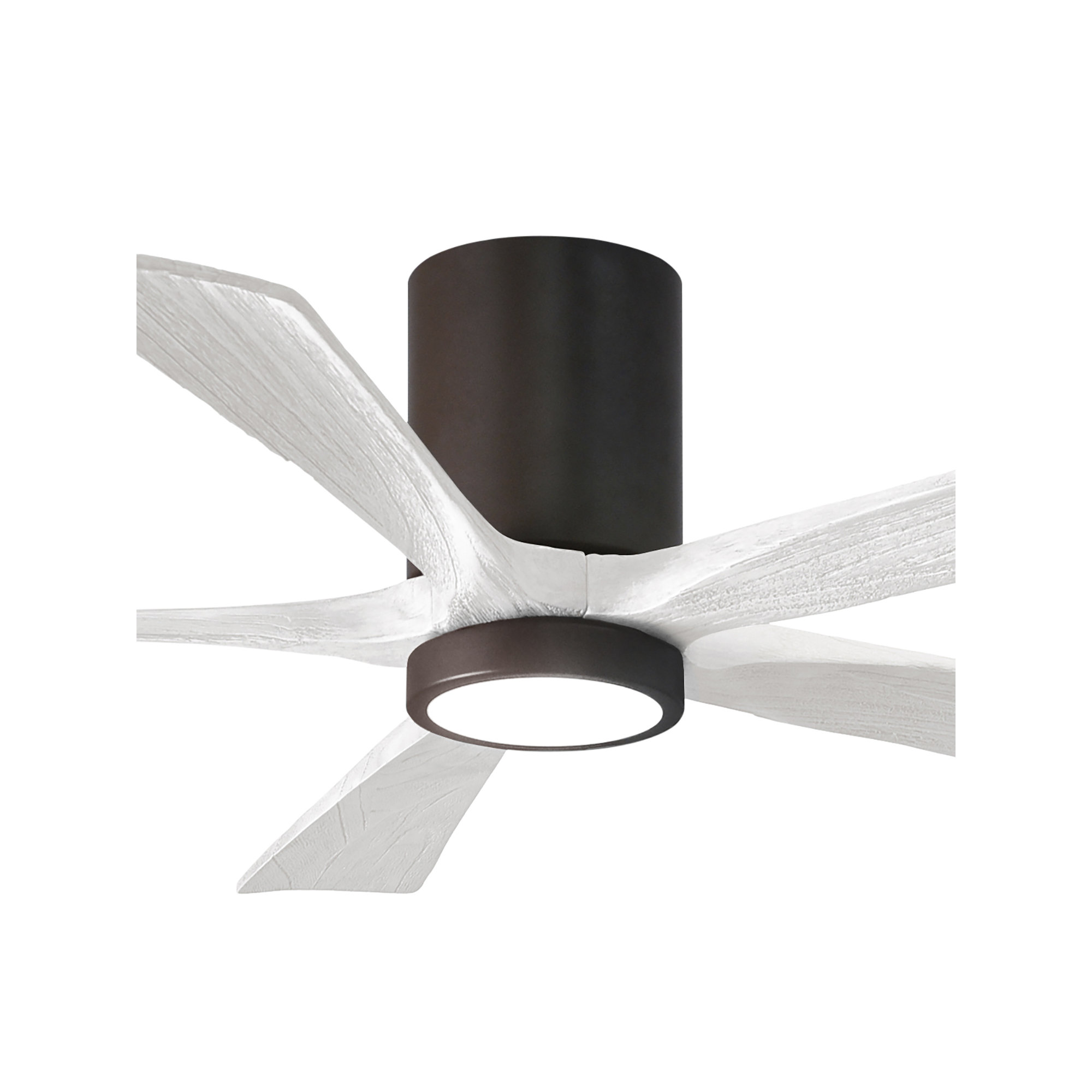Irene 5 - Blade LED Ceiling Fan with Light Kit Included, 52", Textured Bronze, Matte White