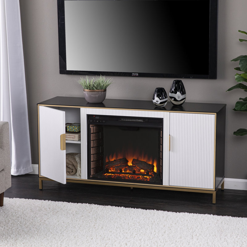 Basaldua TV Stand for TVs up to 50" with Fireplace Included