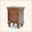 Table de chevet en bois gris antique
