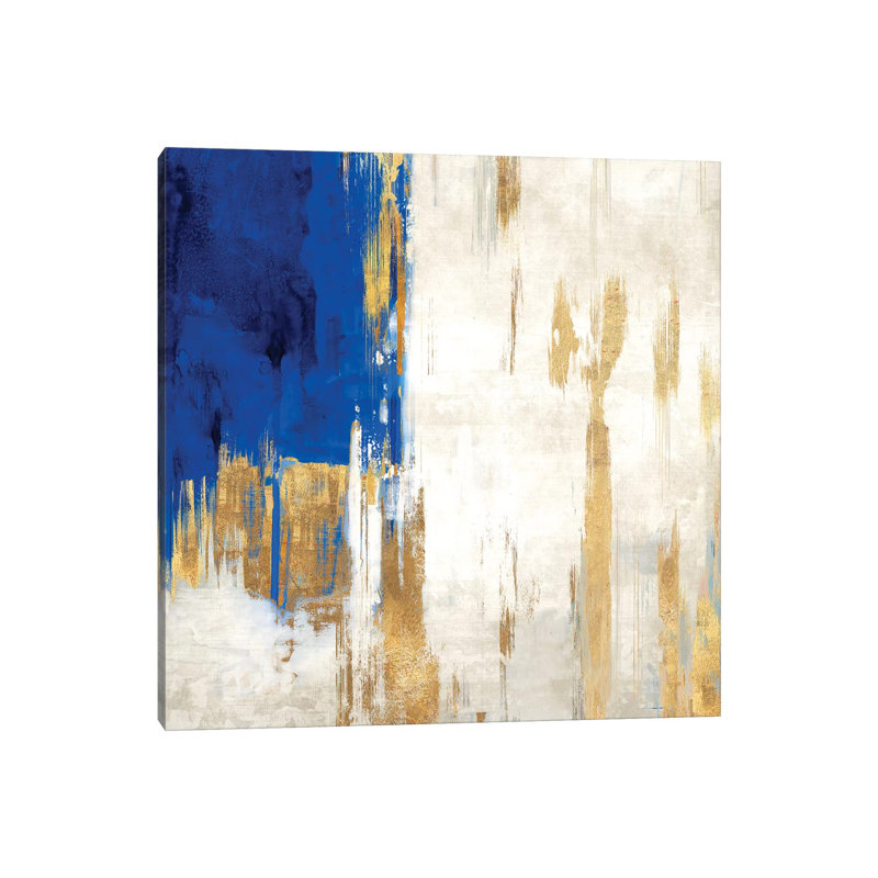 Indigo Abstract III 1 Piece Wrapped Canvas Painting, 45.72 cm H x 45.72 cm W x 3.175 cm D