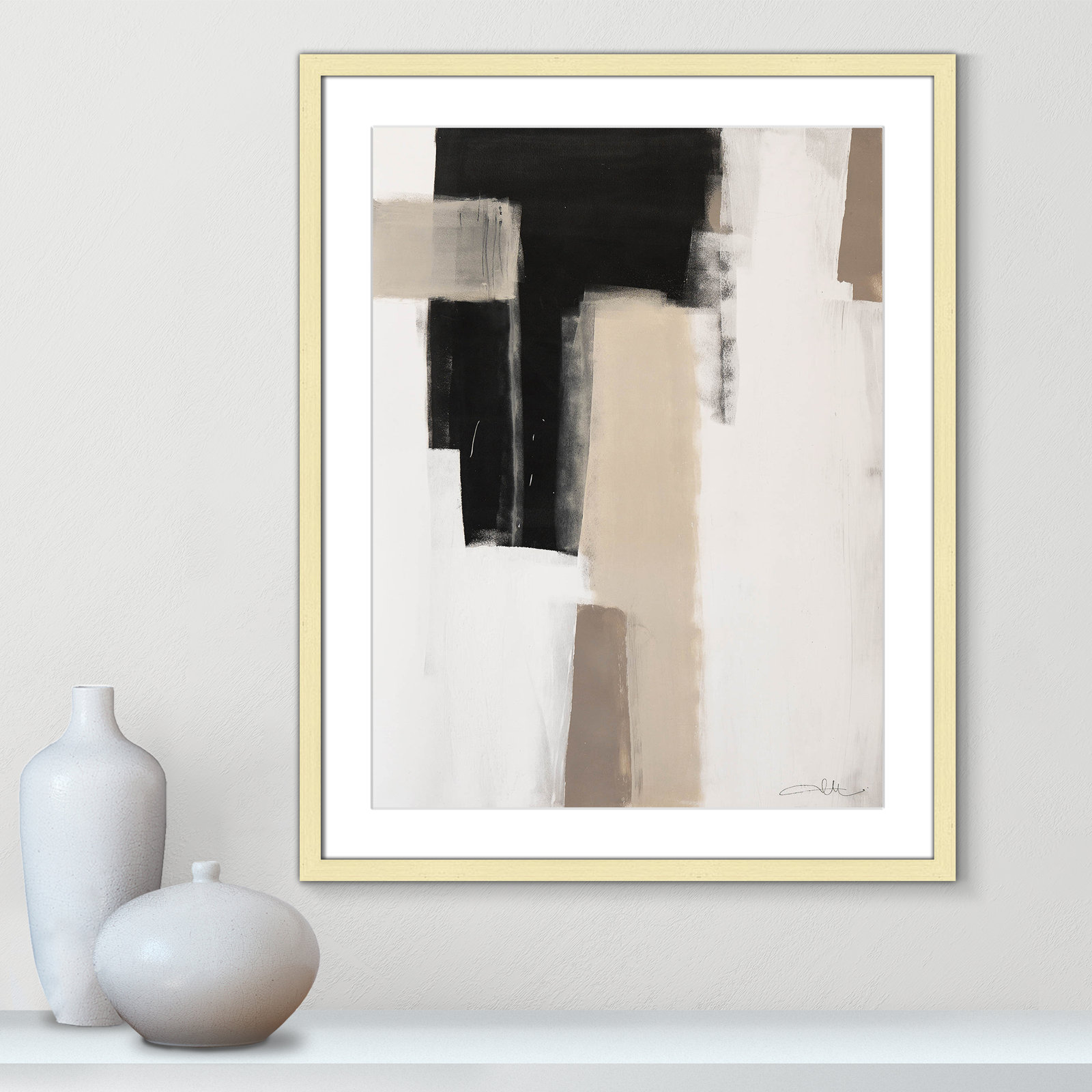 Giverny Earth Scapes I Print, 29.5" H x 23.5" W x 2" D, Yes, Gold Single Picture Frame