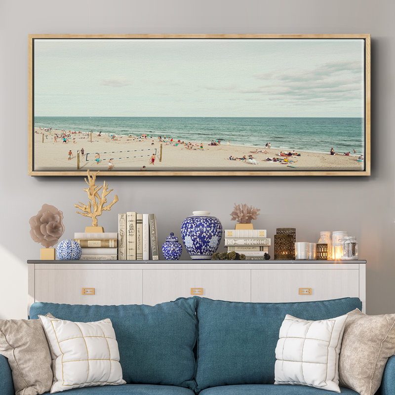 Jour à la plage - toile encadrée, H 12 po x l 30 po