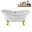 Baignoire sur pattes 59 ", plateau, bonde, pattes 59" Streamline-101628972-102220275