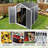 Modern Plastic Garden Sheds, Durable Gray Storage For Backyard