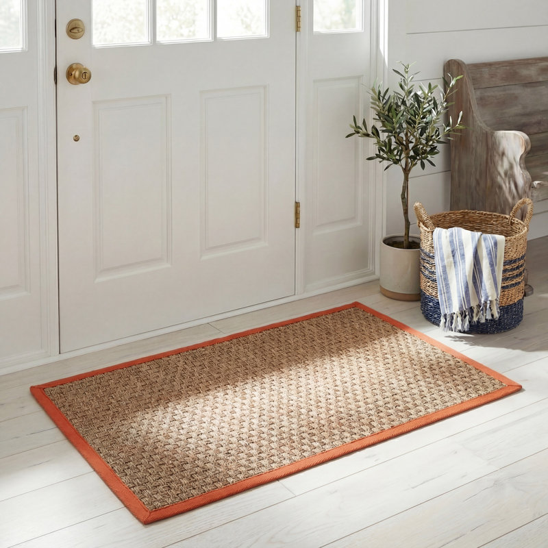 Tapis de couleur unie en fibres naturelles Morrisville, Rectangle 2 pi x 3 pi