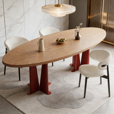 French Light Luxury Oval Dining Table
