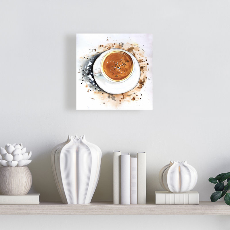 Cappuccino Refreshing Brown Food Kitchen Canvas - Home Decor
