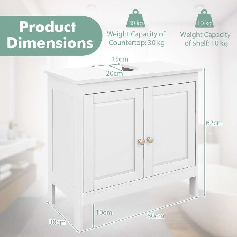 60cm Single Bathroom Vanity Base Only