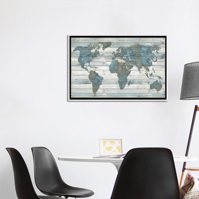 " World Map On Wood " by Jamie MacDowell