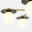 Plafonnier semi-encastré 5 lumières or noir