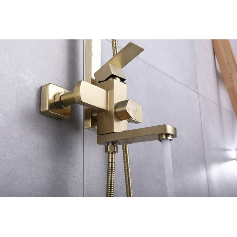 Système de douche thermostatique complet avec valve brute