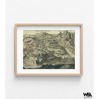 Carte antique de Jérusalem par cartes anciennes, carte de Jérusalem rétro, impression de la vieille ville, carte antique, impression de carte de la Bible, décor de lieu sacré