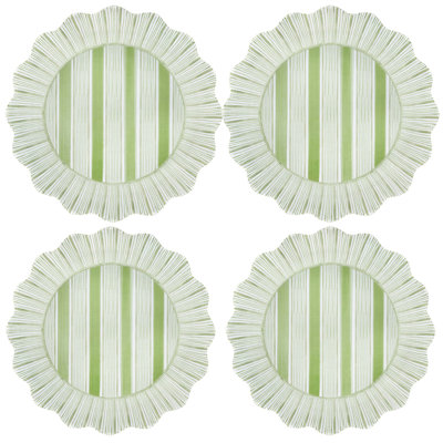 Cabana Stripe Melamine Dinner Plates