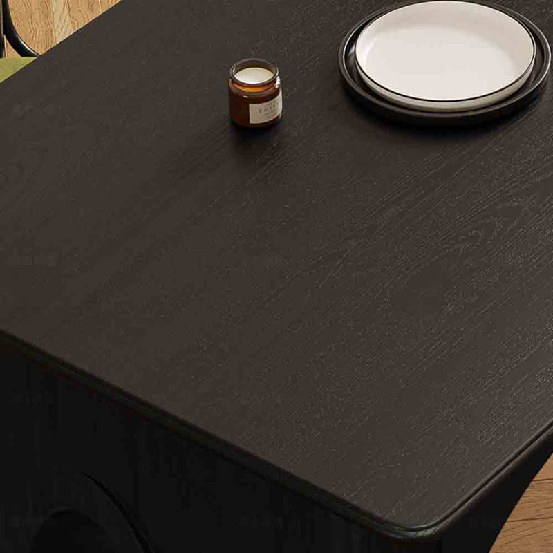 Table de salle à manger française rétro, Noir, H 29,53 po x L 86,61 po x l 35,43 po
