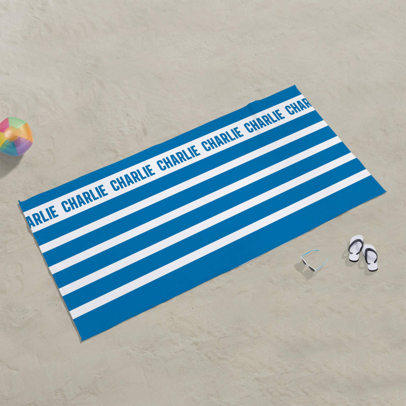  Classic Stripe Personalized 30x60 Beach Towel, Yes