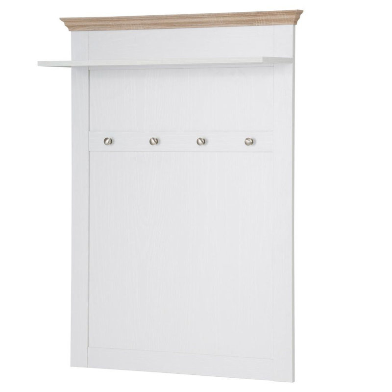 Rawls 4 - Hook Panel Hardware, White / Oak