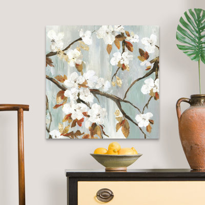 "Fleurs dorées II" par Asia Jensen, reproduction d’art sur toile