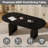 Oval Modern Dining Set, Wooden 70'' Wide Dining Table with Upholstered Chenille Fully Wrapped Side Chair for Dining Room-1262627271-1262627128-1262627267
