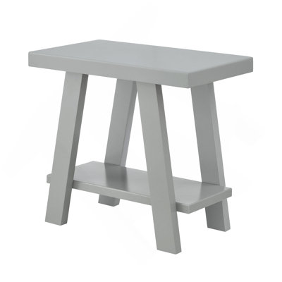 Athens Contemporary Wood Shelf Side Table Nightstand With One Shlef