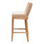 Tabouret de bar Bali et Pari Ridley Seagrass avec structure en bois d'acajou-225443168