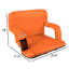 Home-Complet - Coussin de siège de stade large inclinable avec dossier, accoudoirs, 6 positions réglables et sangles de transport - Sièges de stade portables et fauteuils de gradin avec dossier et coussin-780486137