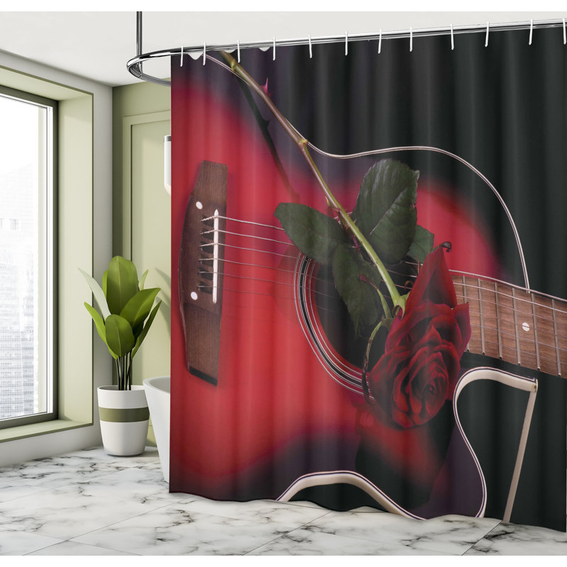 Ensemble de rideau de douche + crochets, H 70 po x l 69 po