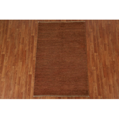 Tapis oriental rayé Gabbeh 4 x 6