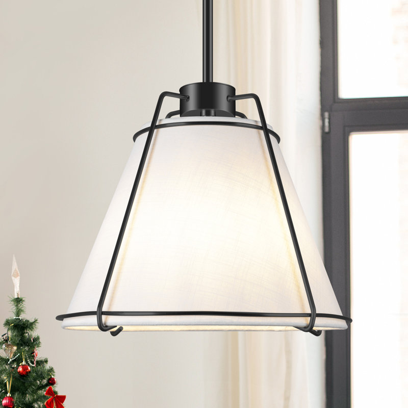Abat-jour lustre en métal 1 lumière Leibuy, Noir, noir, noir, noir