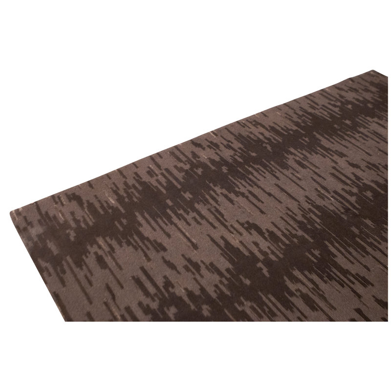 Tapis brun noué à la main de haute qualité