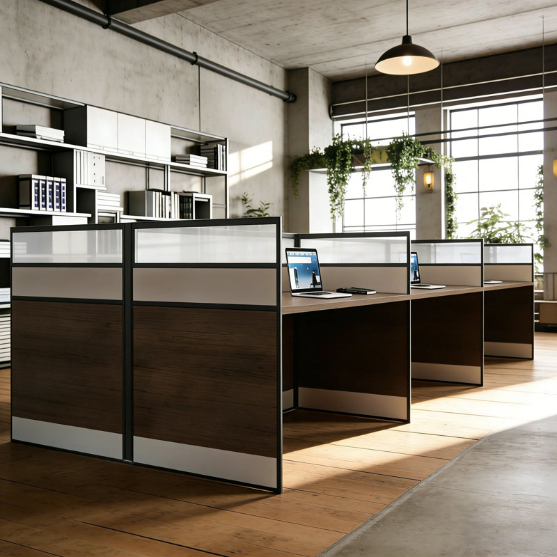 Bureau rectangulaire pour 6 personnes, 43.3'' H X 142.5'' W X 47.24'' D